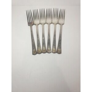 1923 Century Silver plate International Silver Holmes & Edwards 6 dinner Forks